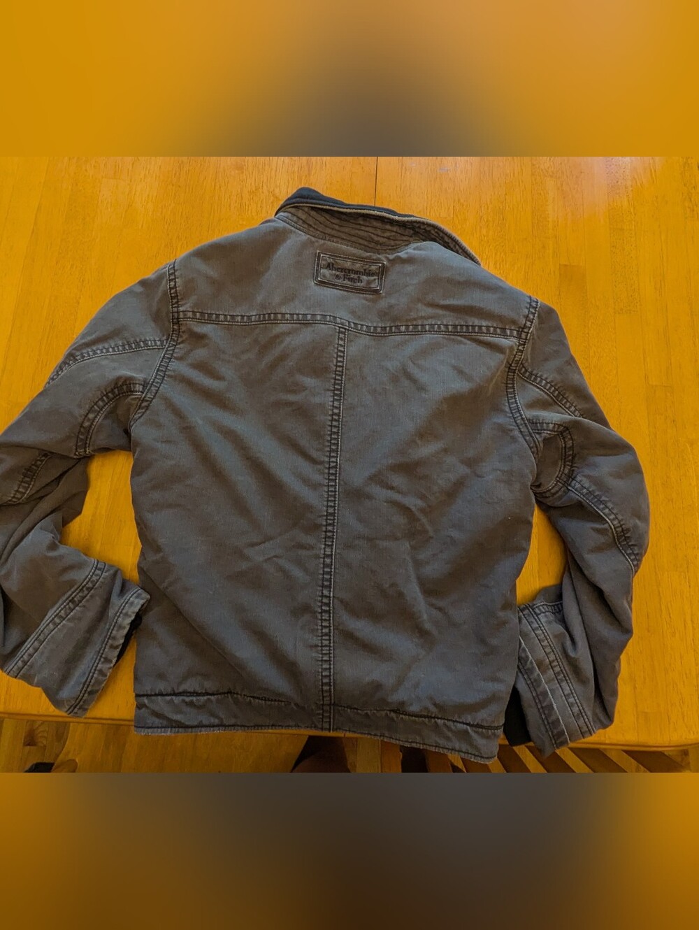 Abercrombie & Fitch Men's Slate Gray Military Field Jacket Size Large - Picture 5 of 8